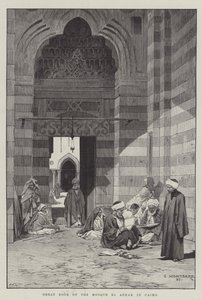 Grote Deur van de Moskee El Azhar in Caïro door Charles Auguste Loye
